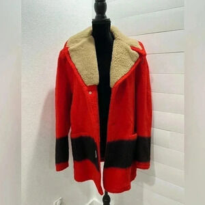Vintage Marlboro‎ x Hudson Bay Red Wool Coat w/ Shearling Collar Men's 40 (M)